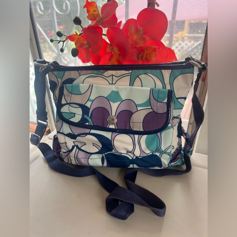 Authentic colorful Coach purse